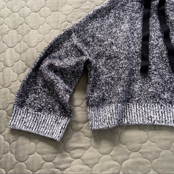 Ruby Moon x Anthropologie Heathered Cropped Knit Hoodie Sweater XS - Picture 5 of 11